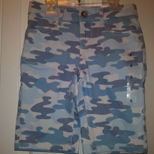 Blue camo shorts